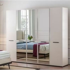 Doressa Slar 5 Kapılı Krem Gardırop