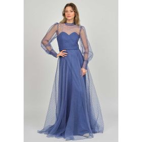 Doridorca 5923054 Indigo Kadın Abiye Elbise