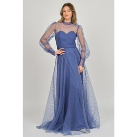 Doridorca 5923054 Indigo Kadın Abiye Elbise
