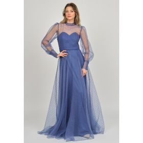 Doridorca 5923054 Indigo Kadın Abiye Elbise