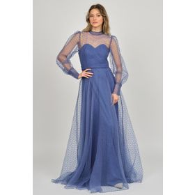 Doridorca 5923054 Indigo Kadın Abiye Elbise
