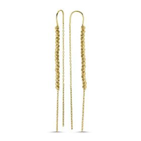 Dorikalı 14K Sarı Gold 7,0 cm Altın Küpe