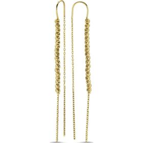 Dorikalı 14K Sarı Gold 7,0 cm Altın Küpe