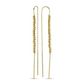 Dorikalı 14K Sarı Gold 7,0 cm Altın Küpe