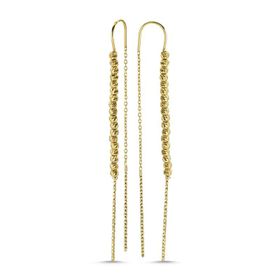 Dorikalı 14K Sarı Gold 7,0 cm Altın Küpe