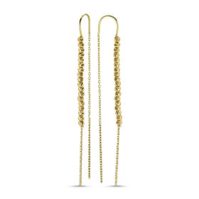 Dorikalı 14K Sarı Gold 7,0 cm Altın Küpe