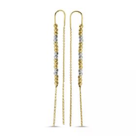 Dorikalı Altın 14K Sarı ve Beyaz Gold Küpe
