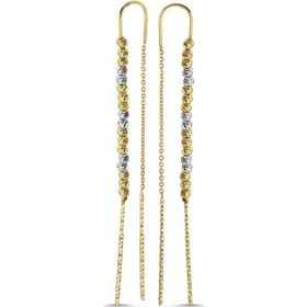 Dorikalı Altın 14K Sarı ve Beyaz Gold Küpe