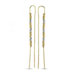 Dorikalı Altın 14K Sarı ve Beyaz Gold Küpe