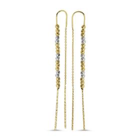 Dorikalı Altın 14K Sarı ve Beyaz Gold Küpe
