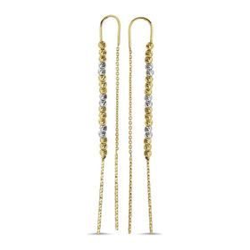 Dorikalı Altın 14K Sarı ve Beyaz Gold Küpe