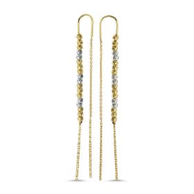 Dorikalı Altın 14K Sarı ve Beyaz Gold Küpe