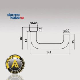 Dorma Pure 8100 U Tipi Yuvarlak Rozetli Kapı Kolu Set