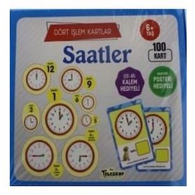 Dört İşlem Kartları Saatler 3 - 6 Yaş - Yağmur Çocuk