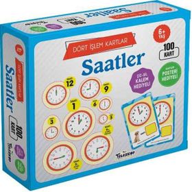 Dört İşlem Kartları Saatler 3 - 6 Yaş - Yağmur Çocuk