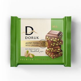 Doruk 60 gr Antep Fıstıklı Sütlü Çikolata