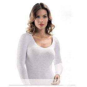 Dorya 1075 Modal Açık Yaka Beyaz Kadın Atlet