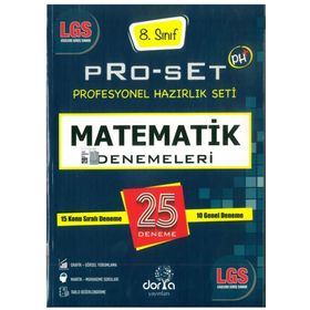 Dorya Yayınları 8. Sınıf LGS Matematik Pro-Set 25 Denemeleri
