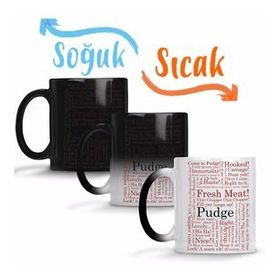 Dota 2 Pudge Typography Pudge Sihirli Porselen Kupa