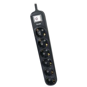 Dotvolt 6'lı 1.5 m Siyah Surge Hunter 350 Joules Akım Koruma Prizi