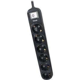 Dotvolt 6'lı 1.5 m Siyah Surge Hunter 350 Joules Akım Koruma Prizi