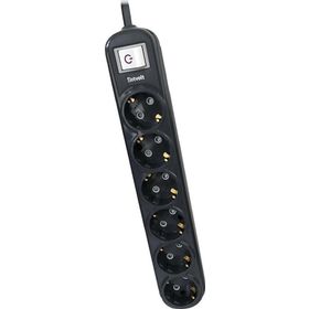 Dotvolt 6'lı 1.5 m Siyah Surge Hunter 350 Joules Akım Koruma Prizi