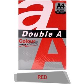 Double A 100'lü A4 80 gr Kırmızı Renkli Fotokopi Kağıdı