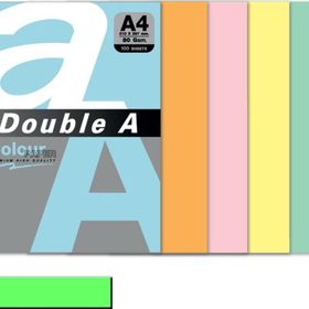 Double A 100'lü A4 80 gr Pastel Zümrüt Yeşili Renkli Fotokopi Kağıdı