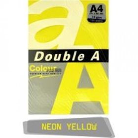 Double A 25'li A4 75 gr Fosforlu Sarı Renkli Fotokopi Kağıdı
