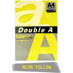 Double A 25'li A4 75 gr Fosforlu Sarı Renkli Fotokopi Kağıdı