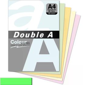 Double A 25'li A4 80 gr Pastel Zümrüt Yeşili Renkli Kağıt
