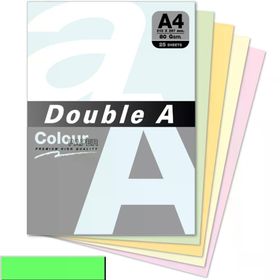 Double A 25'li A4 80 gr Pastel Zümrüt Yeşili Renkli Kağıt