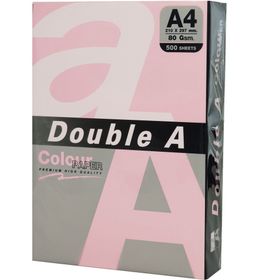 Double A 500'lü A4 80 gr Pastel Pembe Renkli Fotokopi Kağıdı