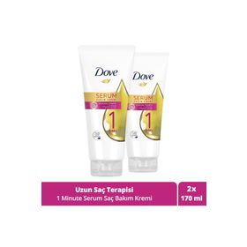 Dove 1 Dakika Uzun Saç Terapisi 2x170 ml Saç Bakım Kremi