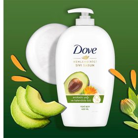 Dove 12x450 ml Avokado Yağı ve Kalendula Özü Nemlendirici Sıvı Sabun