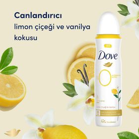 Dove 150 ml %0 Alüminyum Limon Çiçeği Vanilya Kadın Deodorant Sprey