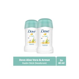 Dove 2x40 ml Go Fresh Aloe Vera ve Armut Antiperspirant Kadın Stick Deodorant