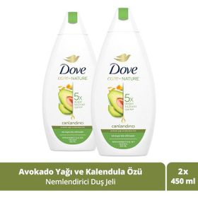 Dove 2x450 ml Nemlendirici Avokado Yağı Kalendula Özü Duş Jeli