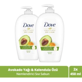 Dove 2x450 ml Nemlendirici Avokado Yağı ve Kalendula Özü Sıvı Sabun