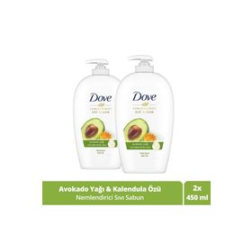 Dove 2x450 ml Nemlendirici Avokado Yağı ve Kalendula Özü Sıvı Sabun