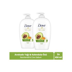 Dove 2x450 ml Nemlendirici Avokado Yağı ve Kalendula Özü Sıvı Sabun