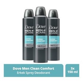 Dove 3x150 ml Men Deodorant Clean Comfort