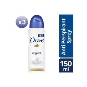 Dove 3x150 ml Original Kadın Deodorant