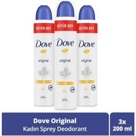 Dove 3x200 ml Original Kadın Sprey Deodorant