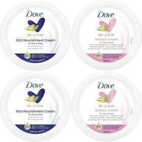 Dove 4x250 ml Rich Nourishment Cream + Beauty Cream Karma Besleyici El ve Vücut Kremi