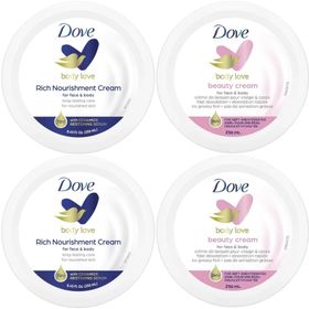 Dove 4x250 ml Rich Nourishment Cream + Beauty Cream Karma Besleyici El ve Vücut Kremi