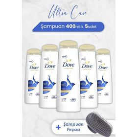 Dove 5x400 ml Ultra Care Yoğun Onarıcı Şampuan + Şampuan Fırçası