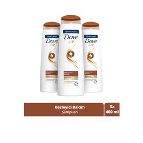 Dove Besleyici Bakım Kuru Saçlar İçin 3x400 ml Saç Bakım Şampuan Seti