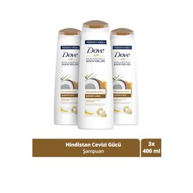 Dove Güçlendirici Bakım Hindistan Cevizi 3x400 ml Saç Bakım Şampuanı