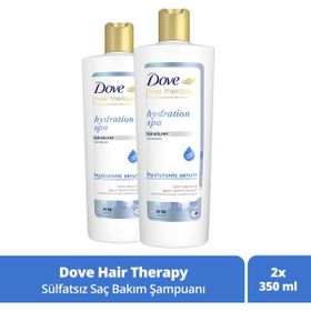 Dove Hair Therapy Hydration SPA %0 Sülfat 2x350 ml Saç Bakım Şampuanı
